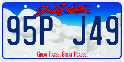 SD license plate 95PJ49