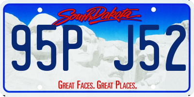 SD license plate 95PJ52