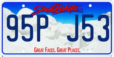 SD license plate 95PJ53