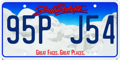 SD license plate 95PJ54