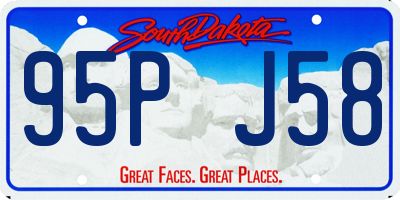 SD license plate 95PJ58