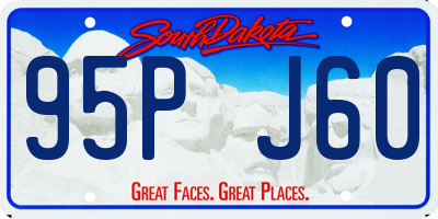 SD license plate 95PJ60