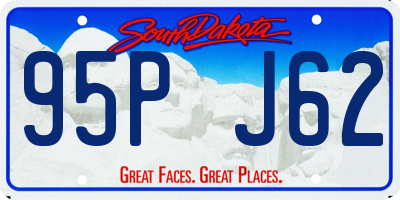 SD license plate 95PJ62