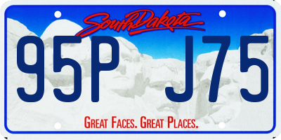 SD license plate 95PJ75