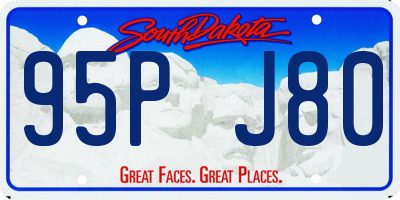 SD license plate 95PJ80