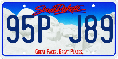 SD license plate 95PJ89