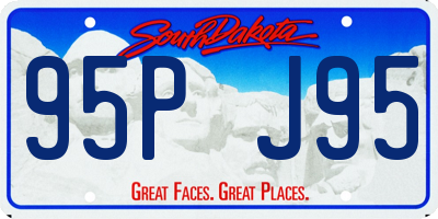 SD license plate 95PJ95