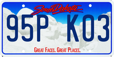 SD license plate 95PK03