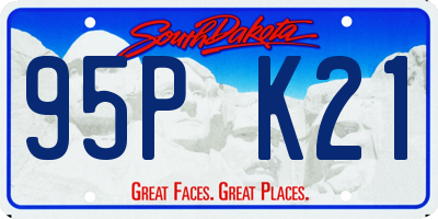 SD license plate 95PK21