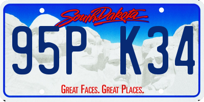 SD license plate 95PK34