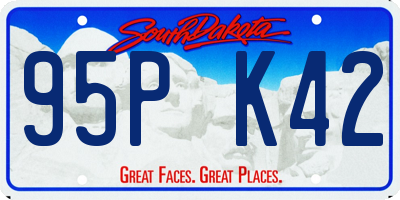SD license plate 95PK42
