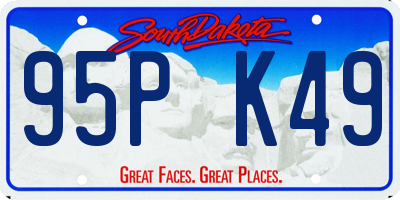 SD license plate 95PK49