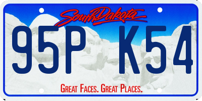 SD license plate 95PK54