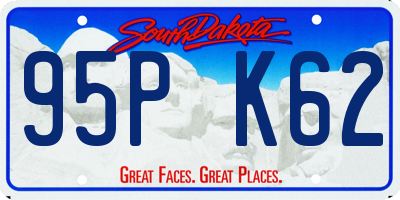 SD license plate 95PK62
