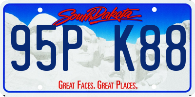 SD license plate 95PK88