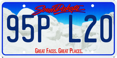 SD license plate 95PL20