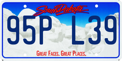 SD license plate 95PL39