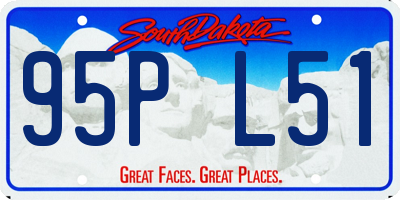 SD license plate 95PL51