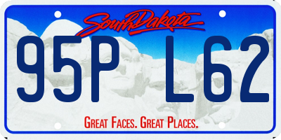 SD license plate 95PL62