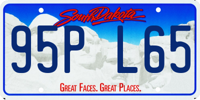 SD license plate 95PL65