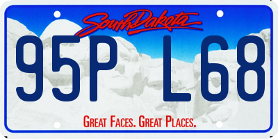 SD license plate 95PL68