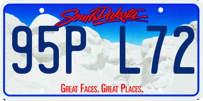 SD license plate 95PL72