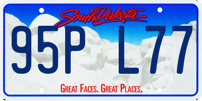 SD license plate 95PL77