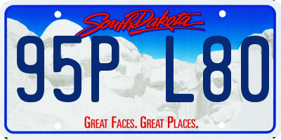 SD license plate 95PL80