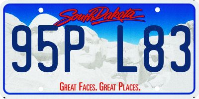 SD license plate 95PL83