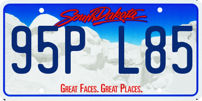 SD license plate 95PL85