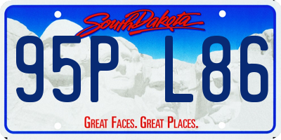SD license plate 95PL86