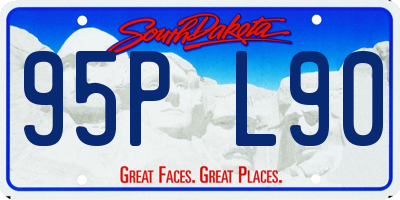 SD license plate 95PL90