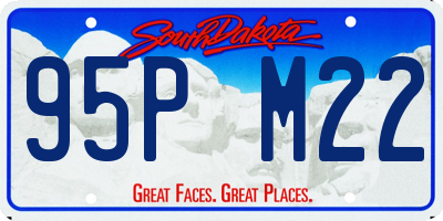 SD license plate 95PM22