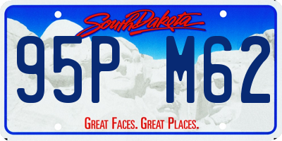 SD license plate 95PM62