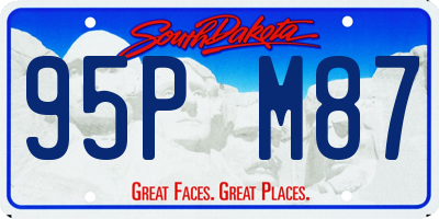 SD license plate 95PM87