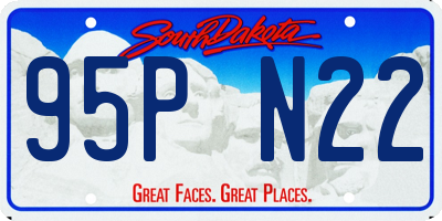 SD license plate 95PN22