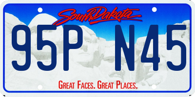 SD license plate 95PN45
