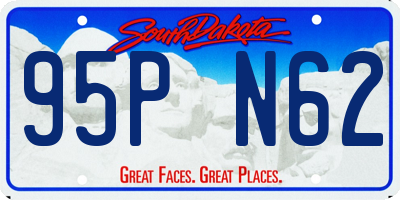 SD license plate 95PN62