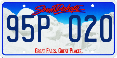 SD license plate 95PO20