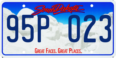 SD license plate 95PO23