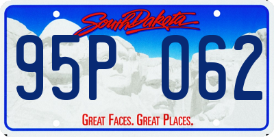 SD license plate 95PO62