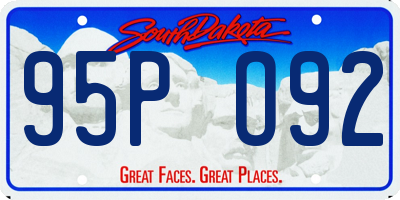 SD license plate 95PO92