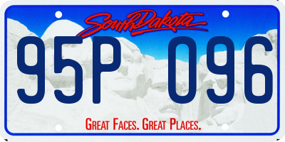 SD license plate 95PO96