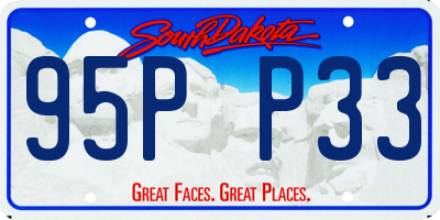 SD license plate 95PP33