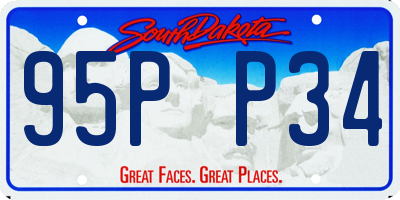 SD license plate 95PP34