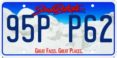 SD license plate 95PP62