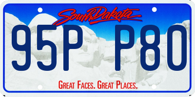 SD license plate 95PP80