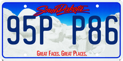 SD license plate 95PP86