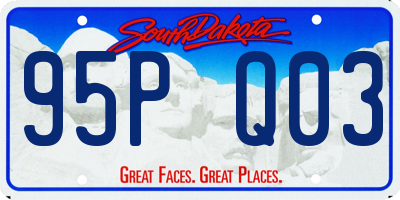 SD license plate 95PQ03