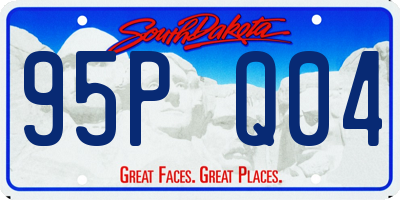 SD license plate 95PQ04